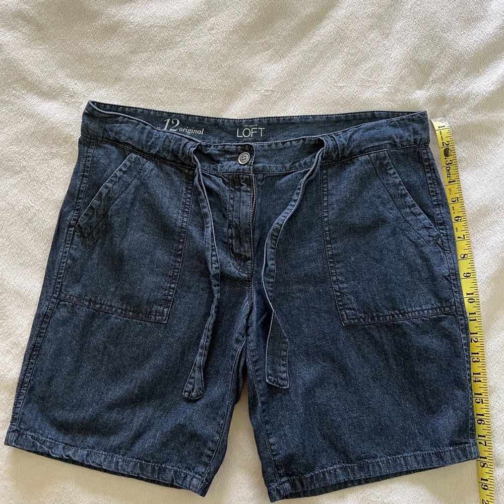 100% Cotton Denim Shorts - Loft brand - Size 12